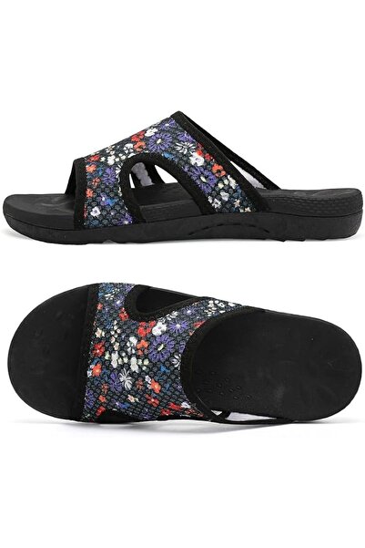 L RUNNZER Sandals for Women Slip on Breathable Slippers Plantar Fasciitis Sli...