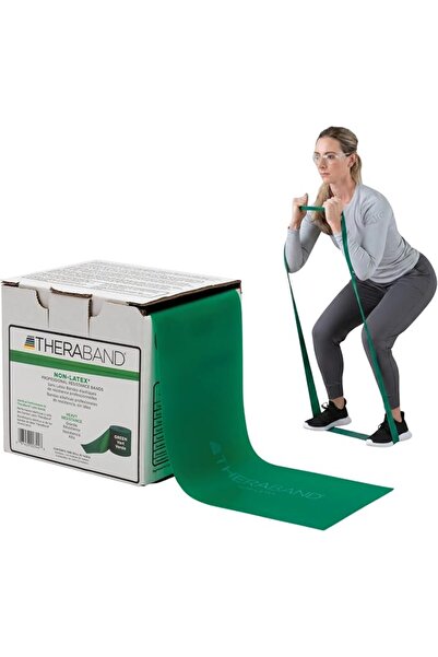 THERABAND أشرطة مقاومة احترافية خالية من اللاتكس لتمارين الجسم العلوي والسفلي