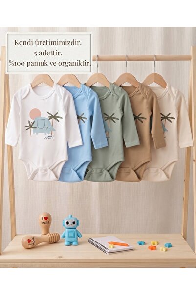 %100 Pamuk 4 LÜ SET Bebek Çıtçıtlı Body 3AY