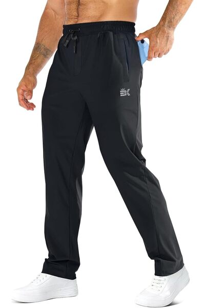 GENERAL BROKIG Mens Drylite Gym Joggers Trousers, Stretch Golf Track pants, R...