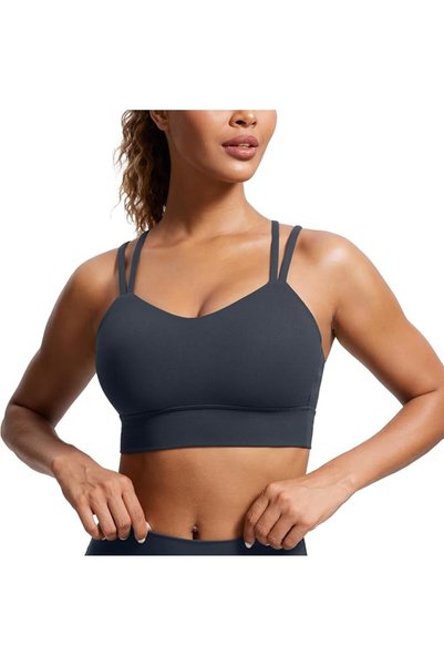 CRZ YOGA حمالة صدر رياضية نسائية طويلة من Butterluxe - حمالة صدر رياضية مزدوج...