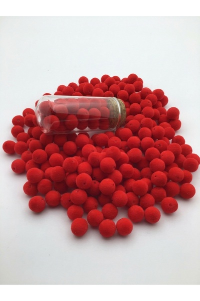 Rita Kırmızı Kadife Kaplama Boncuk Seti (6 mm - 8 mm - 10 mm) – İsme Özel Tak...