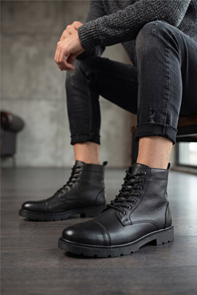 M.P. 262-5388 Men's Leather Boots Black