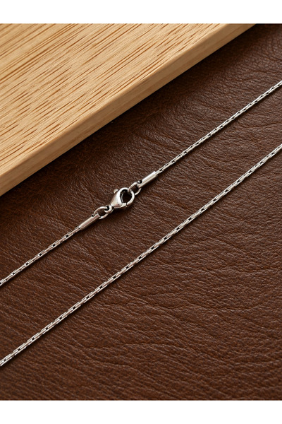 Aida Jewelss Stainless Tarnish Resistant 1.5mm Cobra Steel Necklace Steel Chain