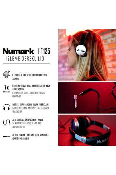 NUMARK Mixstream Pro Go WİFİ Bataryalı Standalone DJ Controller & HF 125 Profesyonel Dj Kulaklık
