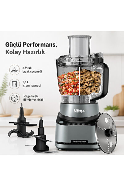 nelix Ninja Mutfak Robotu "Dilimleme ve Rendelemeyi Tek Haznede Yapın"