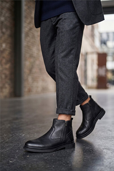 M.P. 262-5385 Men's Leather Boots Black