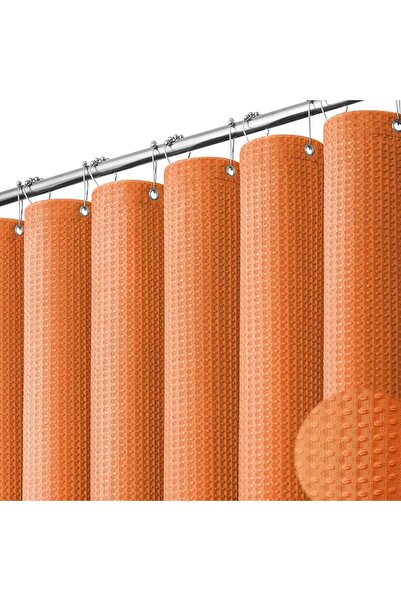 Dynamene Waffle Shower Curtain 256 GSM Heavy Duty Fabric 72" x72 Mint Green