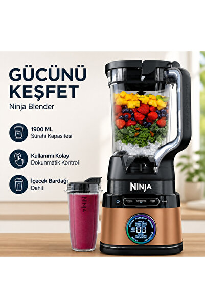 nelix Ninja 2'si 1 Arada Blender "Tek Cihazla Sürahi ve Tek Porsiyon Hazırlayın"