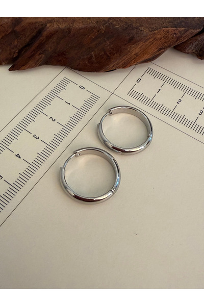 Rupen Kraft 316 L Surgical Steel Hoop Earrings Silver Color Hoop Earrings Hoo...