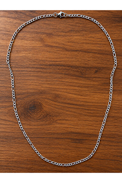 Aida Jewelss Stainless Steel Figaro Necklace Steel Chain 2 mm