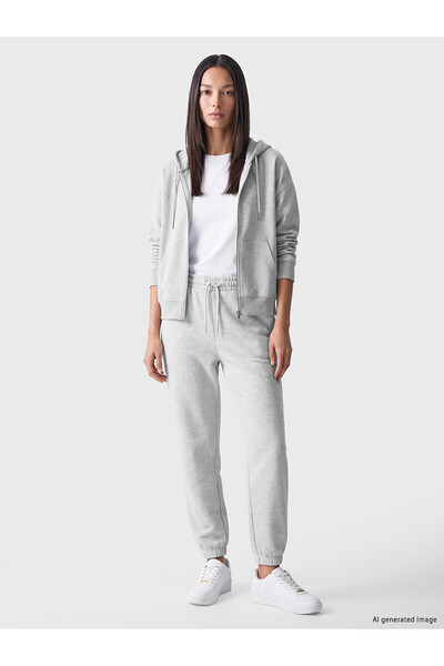 LC Waikiki Nevavm Farkıyla Lcw Everyday White Women's Thick Jogger Sweatpants