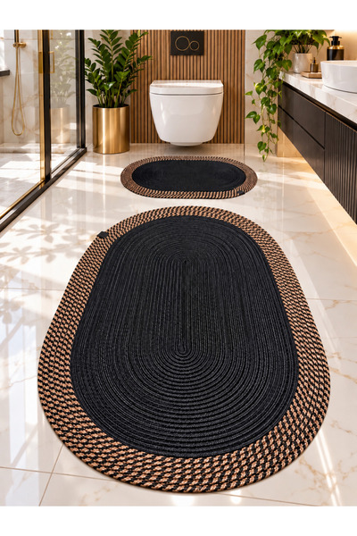 evdeucuz Jüt Hasır BÜYÜK BOY 2’li Banyo Paspas Takımı 70x120 ve 40x60 Klozet ...
