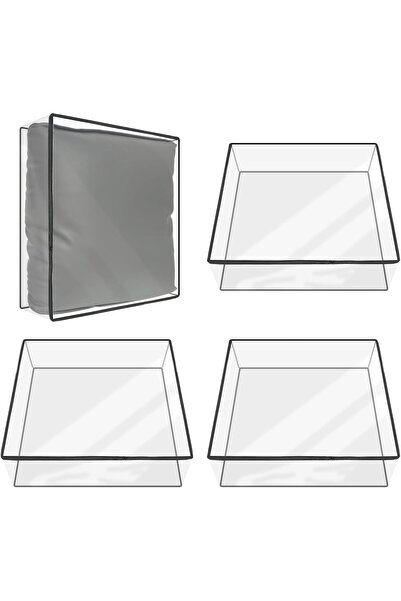 Generic 4 Pcs Plastic Sofa Seat Cushion Covers, Clear PVC Waterproof Couch Co...