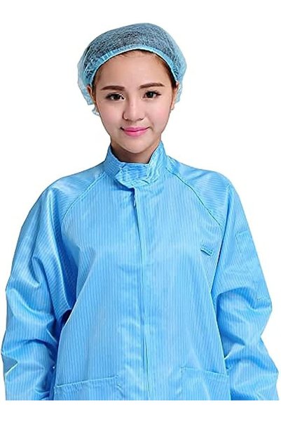 Generic Disposable Caps Bouffant Elastic Hair Net Cap Non-Woven Dustproof Hea...