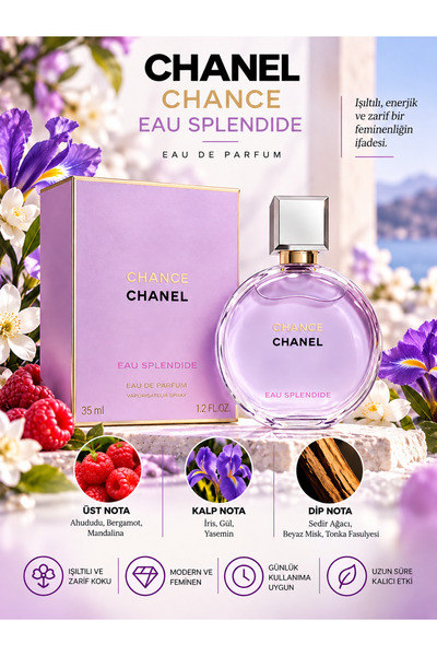 Chanel CHANCE EAU SPLENDIDE Eau De Parfum Spray 35 ml – Işıltılı, Çiçeksi ve ...