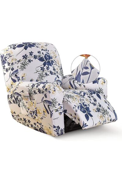 Generic Recliner Slipcover-Stretch Soft Slip Reclining Chair Slipcovers 4 -Pi...