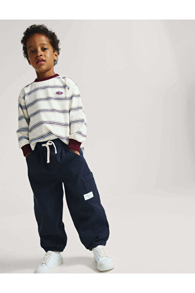 Marks & Spencer Rahat Kesim Denim Kargo Çocuk Pantolonu (2-8 Yaş)