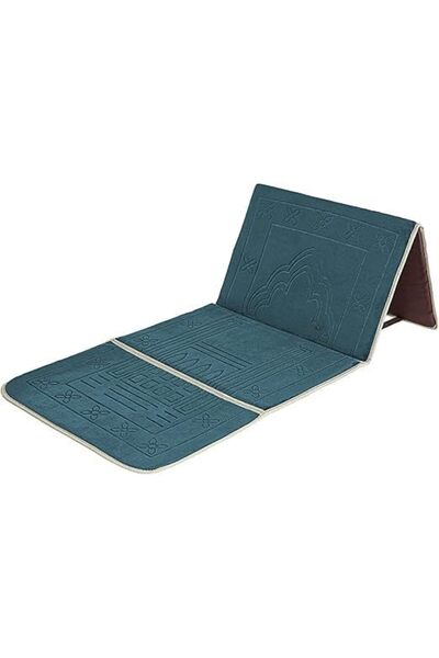 Generic Foldable Prayer Mat with Backrest - Comfortable Padded Mat for Mosque...