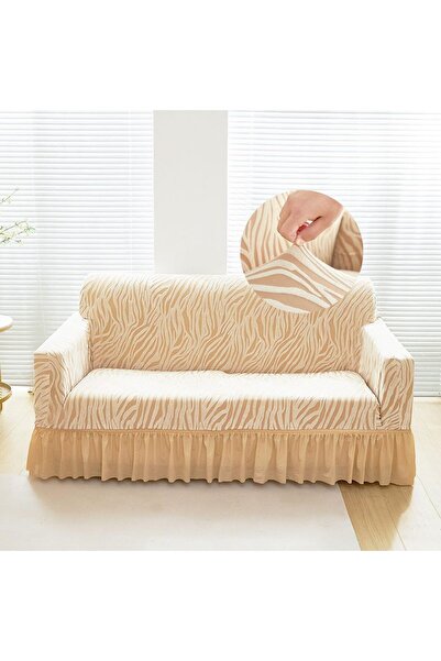 Generic Sofa Slipcover with Skirt,Universal Elastic Jacquard 4 Seater Couch C...