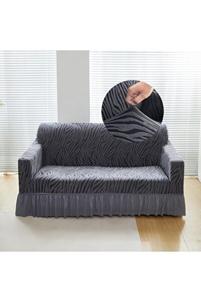 Generic Sofa Slipcover with Skirt,Universal Elastic Jacquard 4 Seater Couch C...