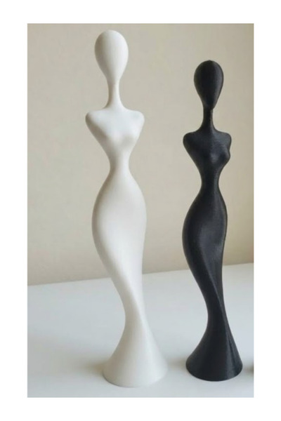 vetria Modern Soyut Kadın Biblo Seti 2'li - 3D Baskı Modern Minimalist Esteti...