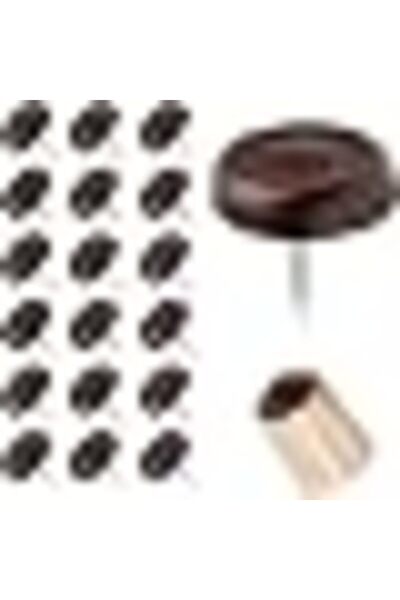 Generic Brown Nail-On Furniture Sliders, 60PCS Round Floor Protectors for Tab...