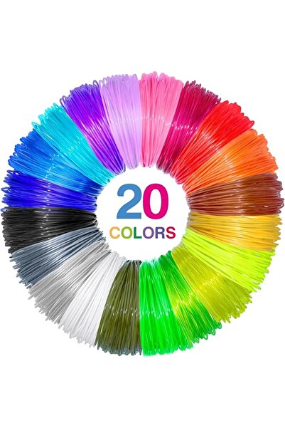 GENERAL 20 لون قلم ثلاثي الابعاد بي ال ايه لاعادة التعبئة، سلك رسم طباعة ثلاث...