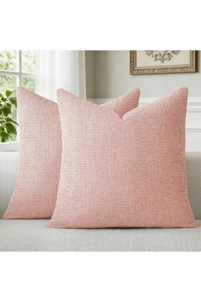 Generic a moment Pink Chenille Cushion Cover Throw Pillow Covers 45 x 45 CM P...