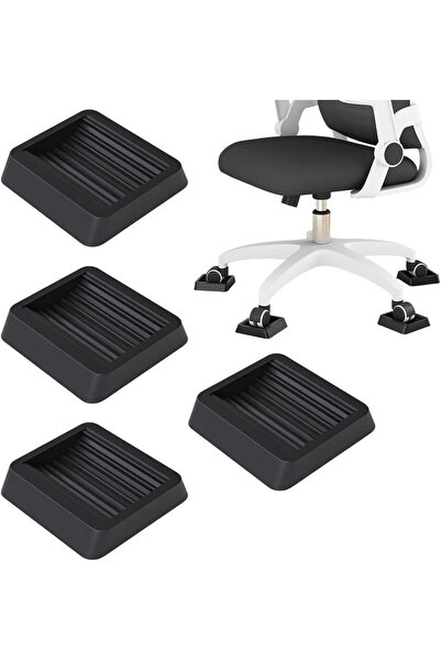 Generic HASTHIP® Caster Wheel Pads Anti-Slip Rubber Floor Protectors, 3.14'' ...