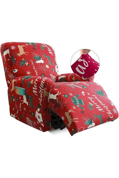 Generic Recliner Slipcover-Stretch Soft Slip Reclining Chair Slipcovers 4 -Pi...