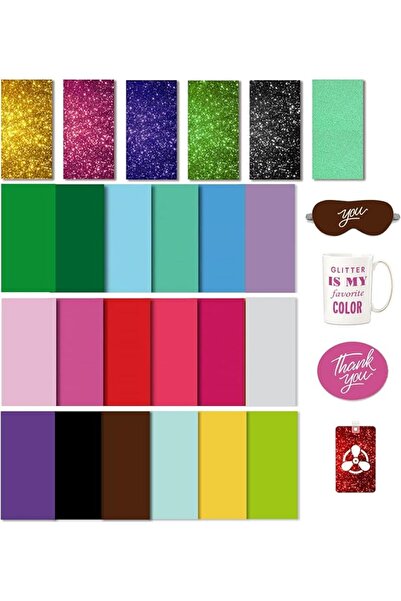 YumSur Infusible Transfer Ink Sheets for Heat Press Machine, Solid Color Tran...