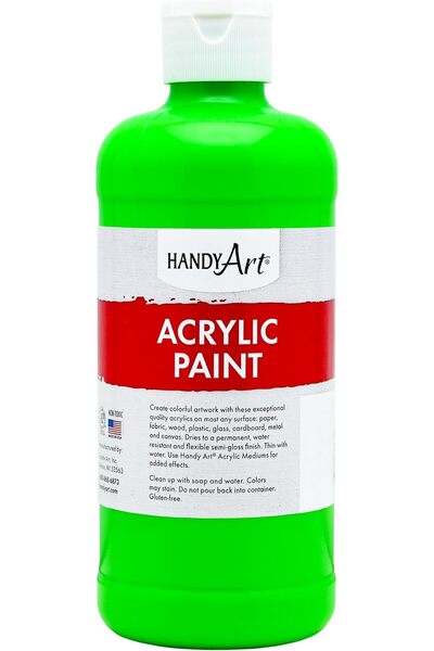Handy Art طلاء أكريليك للطلاب 16 أونصة، أخضر فلورسنت