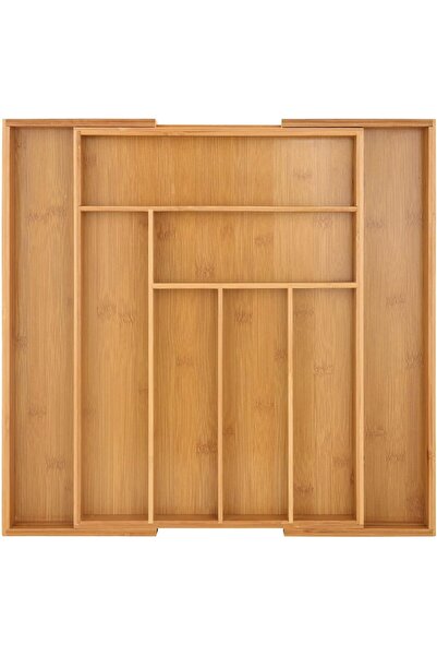 Generic Bamboo Silverware Organizer for Drawer, Expandable Silverware Tray fo...