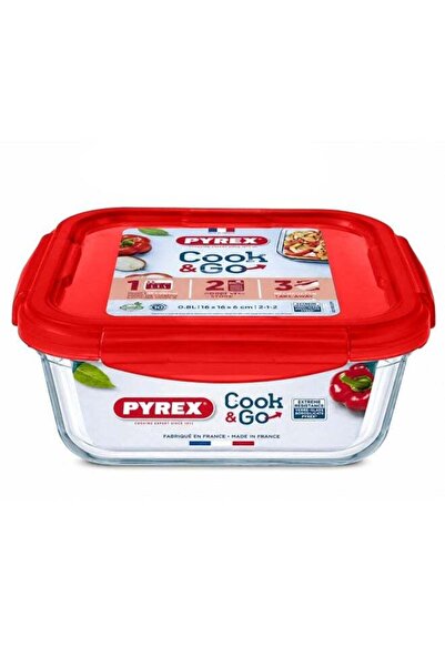 Generic Pyrex Cook&Go 0.8L Square Storage Dish with Airtight Lid - Versatile ...