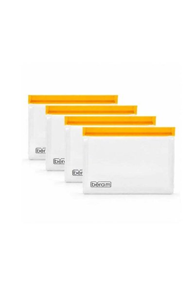 Generic BERAM Reusable Storage Bags 4pc Large Pack Standing Ziploc Containers...