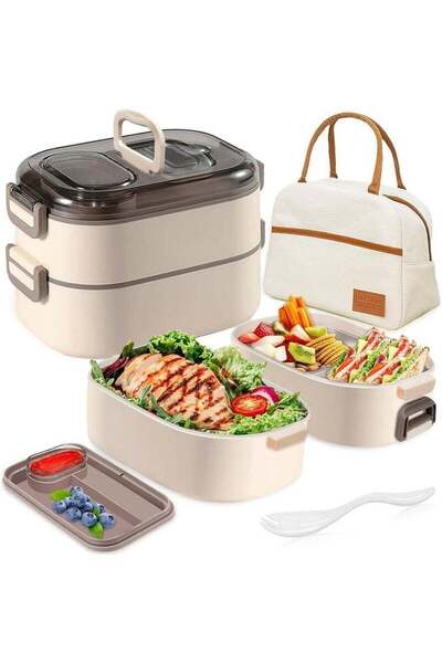 Generic Lunch Box with Insulated Lunch Bag and Cutlery, Leakproof Bento Box, ...
