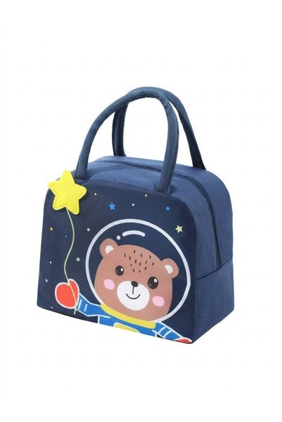 Generic Mobcos Panda Star Navy Large Capacity Insulated Lunch Bag | Waterproo...
