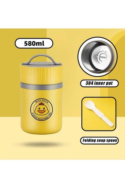 Generic Insulated Thermo Food Container Lunch Box for Hot Food - Leak-Proof S...