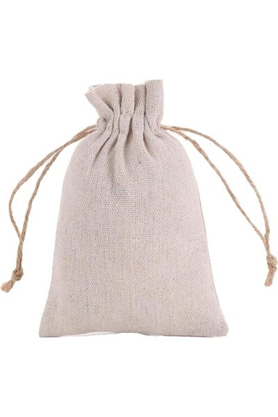 Red Dot Gift 25 حقيبة من الخيش مقاس 10×15 سم مع رباط، أكياس قطنية للزفاف من ا...