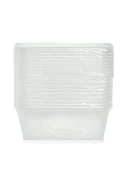 Generic 50PC 750ml Clear Plastic Microwave Containers with Lids For Takeaway ...