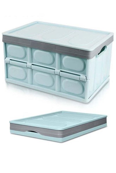 Generic Foldable Storage Box,Collapsible Camping Box With Wooden Lid For Indo...