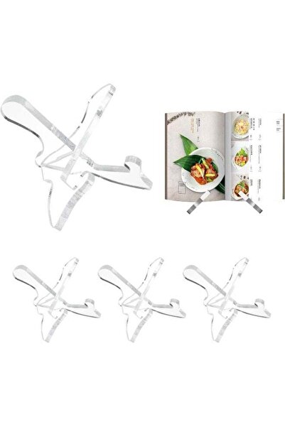 Generic 4 Pack Acrylic Cookbook Stand For Kitchen Recipe Book Holder