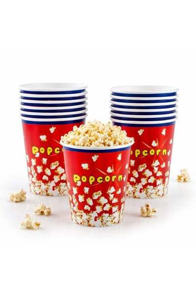 Generic 32oz Red Paper Disposable Popcorn Buckets for Movie Nights & Parties