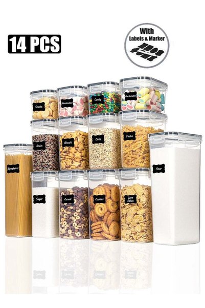 Generic 14 Pcs Airtight Food Storage Container with Lids Set, Kitchen & Pantr...
