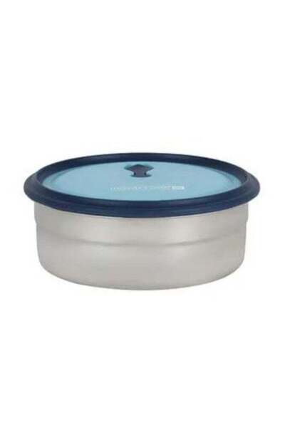 Generic AKDC Stainless Steel Round Lunch Box 700ml, Blue- RF12626