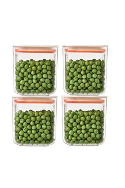Generic LocknLock Easy Grip Rectangle Canister Set of 4, (600ml x 4)Transpare...