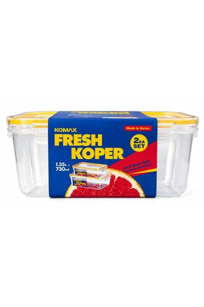 Generic Komax Fresh Koper Rectangular 2Pc Set (1.35L + 730ml)