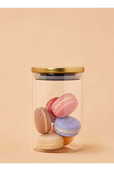 Generic Freska Gold Lid Storage Jar - 950ml Clear/Gold OS