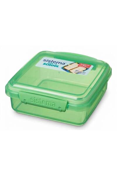 Generic Sistema Sandwich Box 450ml Green – BPA Free Reusable Sandwich Lunch B...